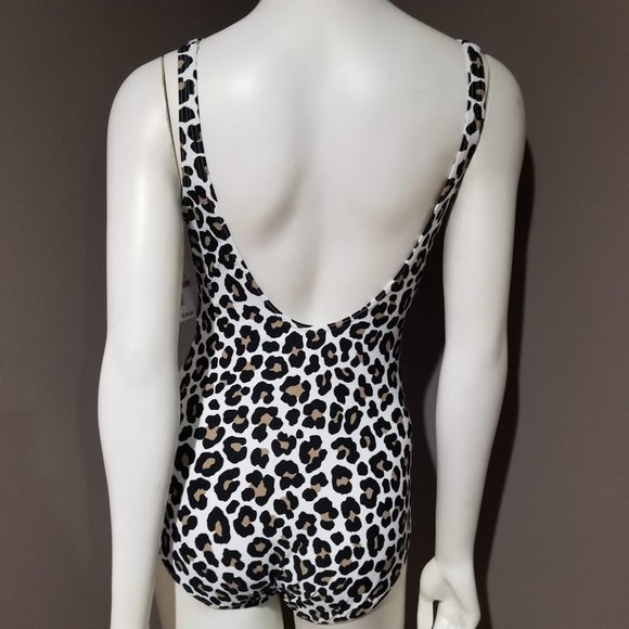 Michael Kors Leopard-Print Lace-Up One-Piece Swimsuit - Picture 4 of 10